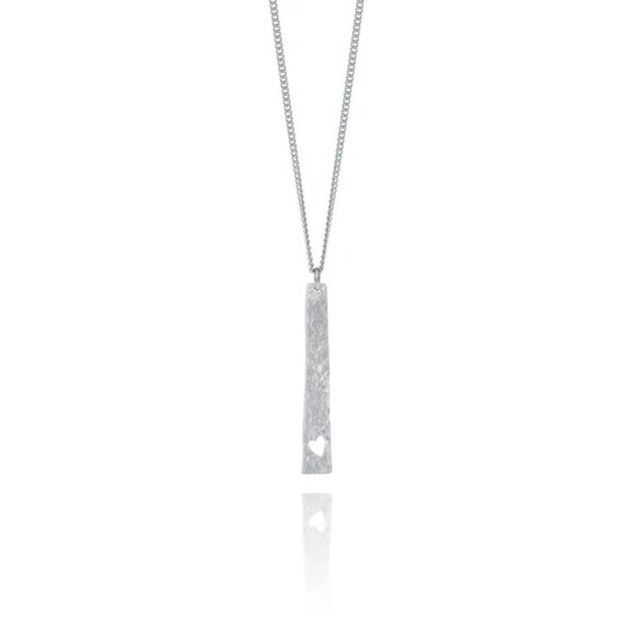 🍁Amos Pewter Heart Beat Necklace - Picture 1 of 9